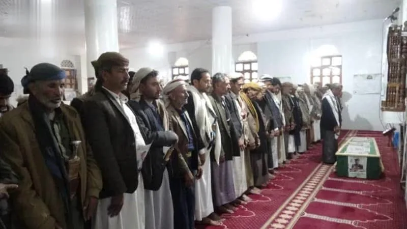 تشييع جثمان الشهيد أحمد الهبل في محافظة صنعاء