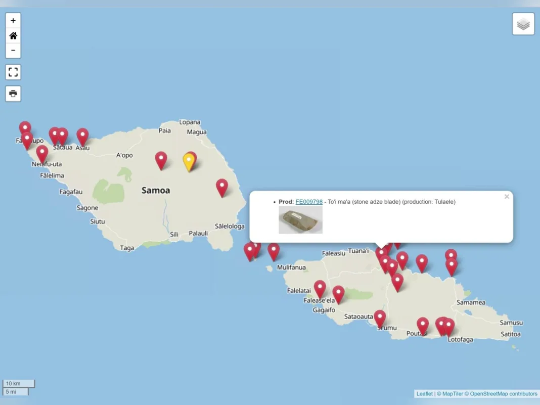The inland Samoan settlements brought into view by maps, drones and village surveys