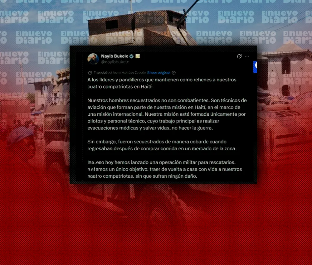 Bukele despliega operación militar para rescatar a cuatro técnicos salvadoreños secuestrados en Haití