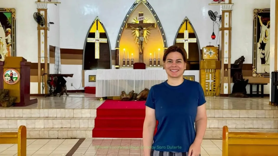 Inday prays for father’s safe return during Bukidnon church visit