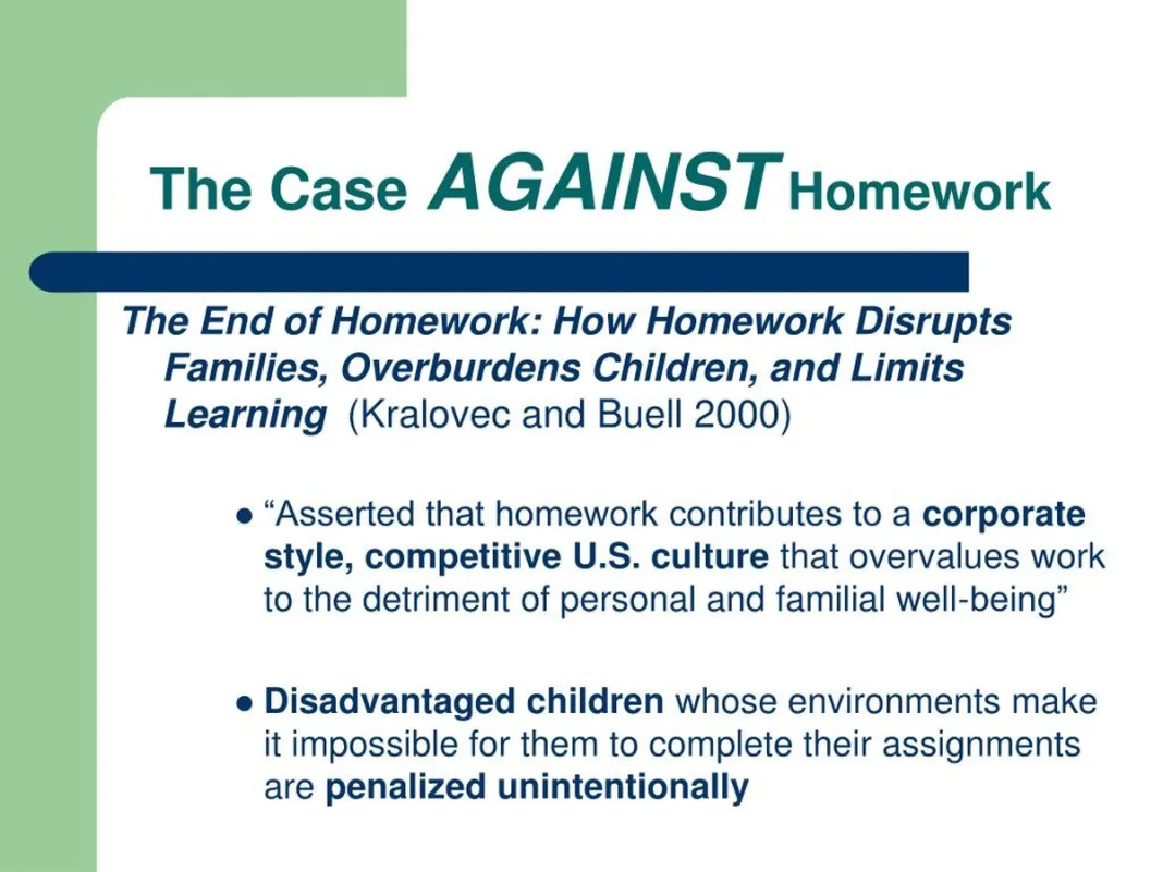 A Year Without Homework Would Test Competing Claims About Learning and Family Life