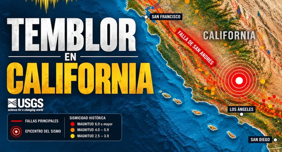 Temblor en California EN VIVO hoy, 25 de octubre 2026: hora exacta, magnitud y dónde fue el epicentro del último sismo, según el USGS