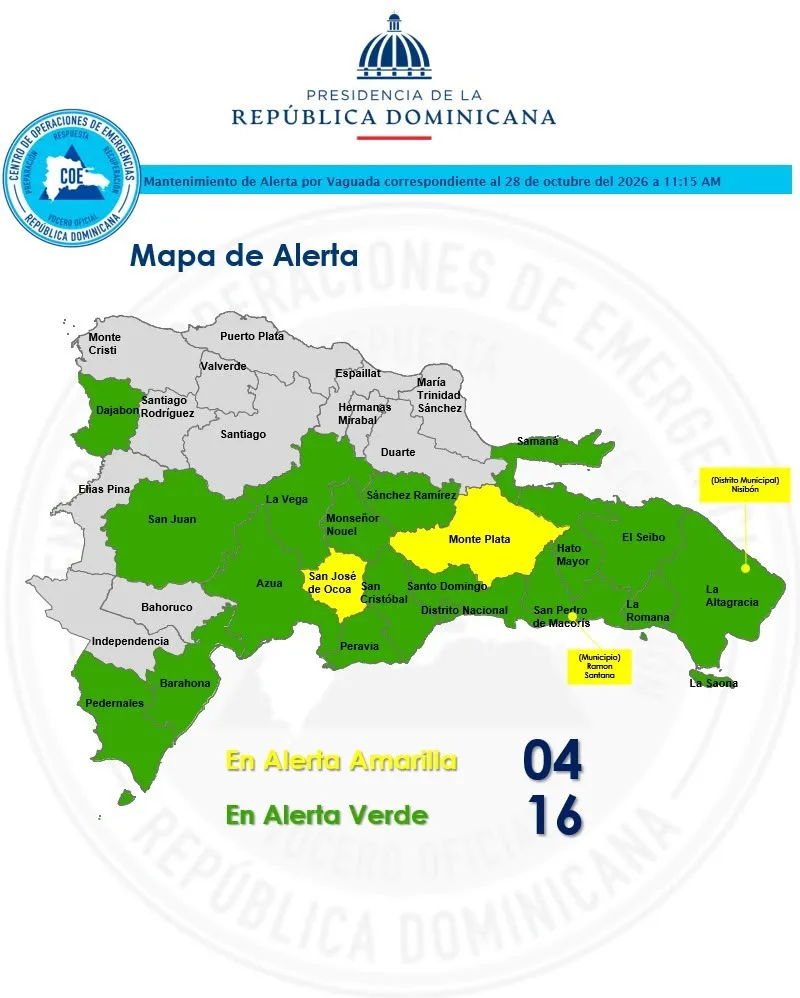 COE reduce alertas, pero advierte riesgo de inundaciones por saturación de los suelos