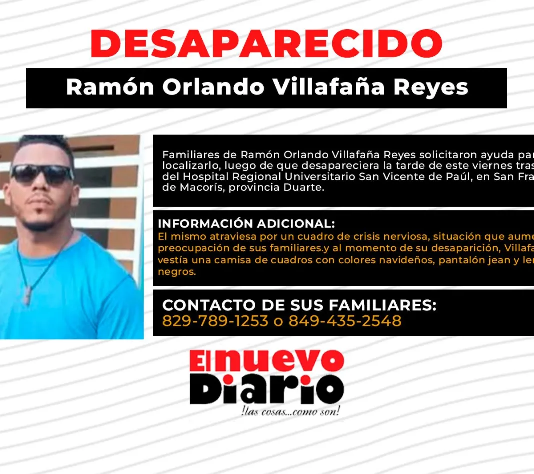 Familia busca a hombre desaparecido tras salir del hospital San Vicente de Paúl en SFM